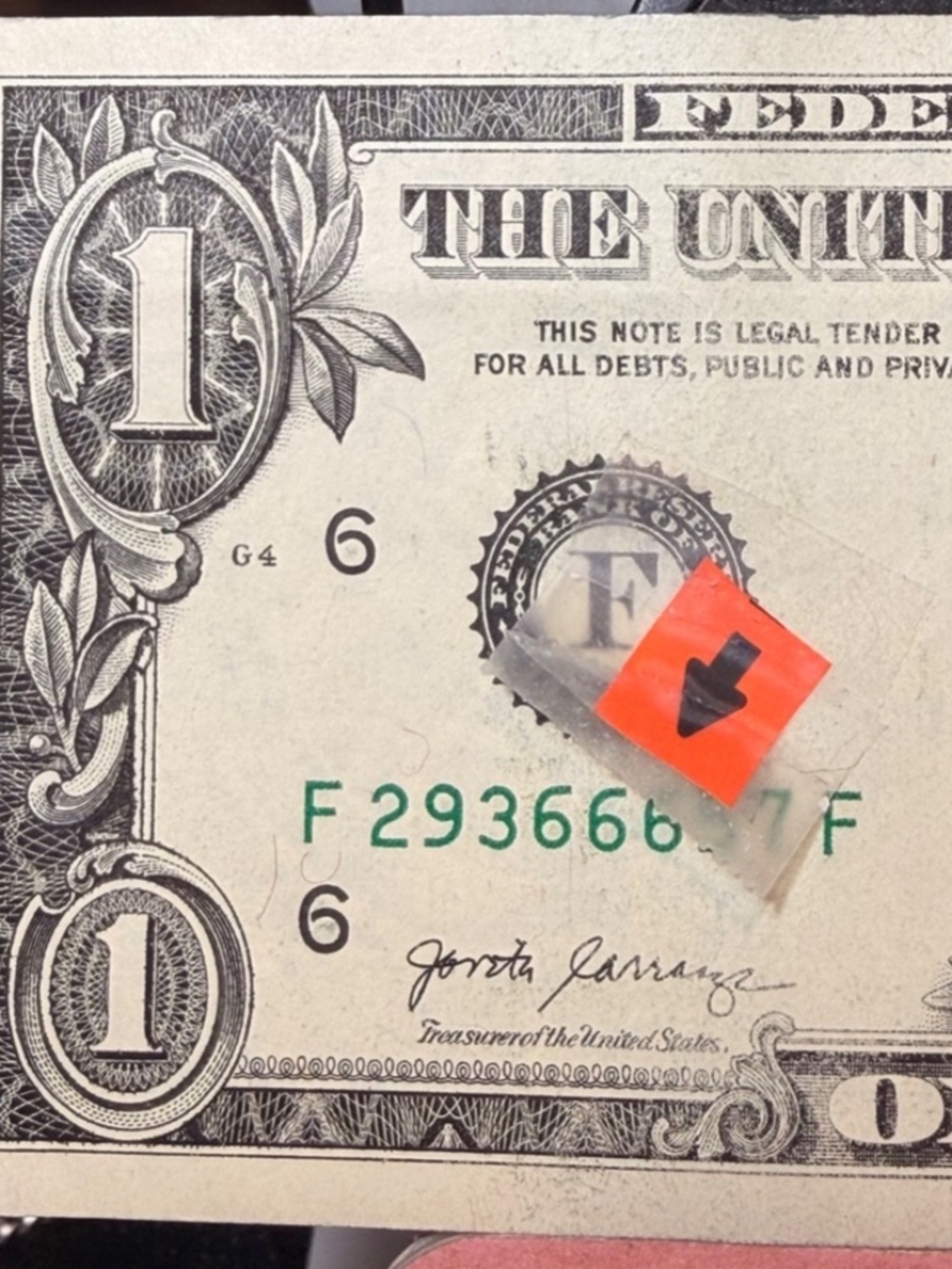 Fancy 1 Dollar Note Triple 6s Atlanta #F29366657 F #206462873673